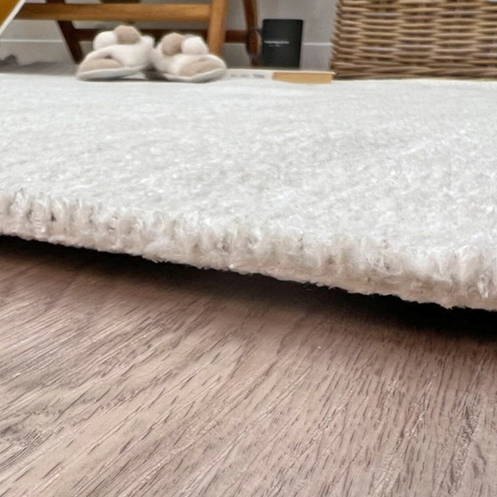 Tapis lavables blancs unis