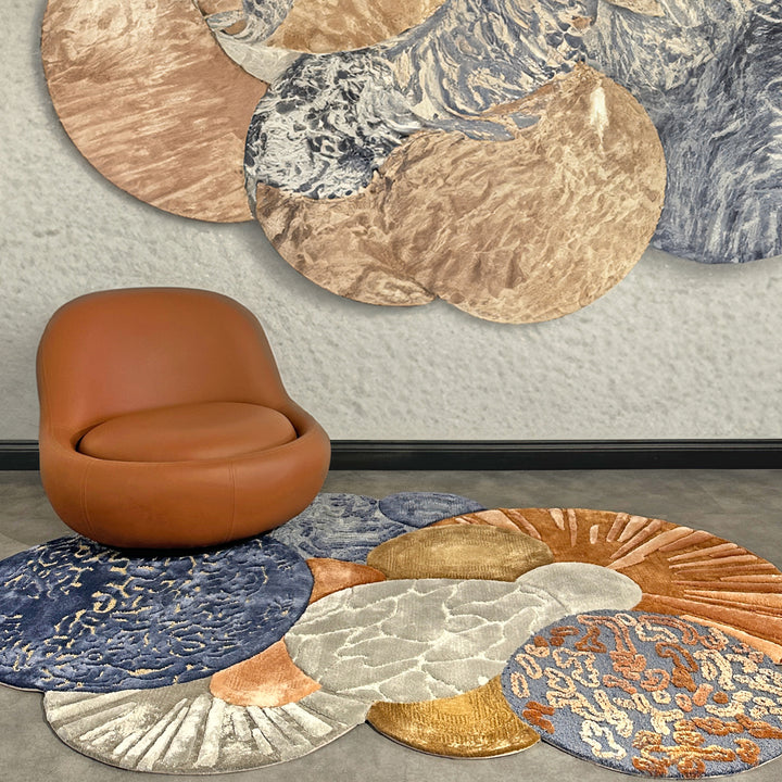 Tapis touffetés ovales faits à la main sur mesure