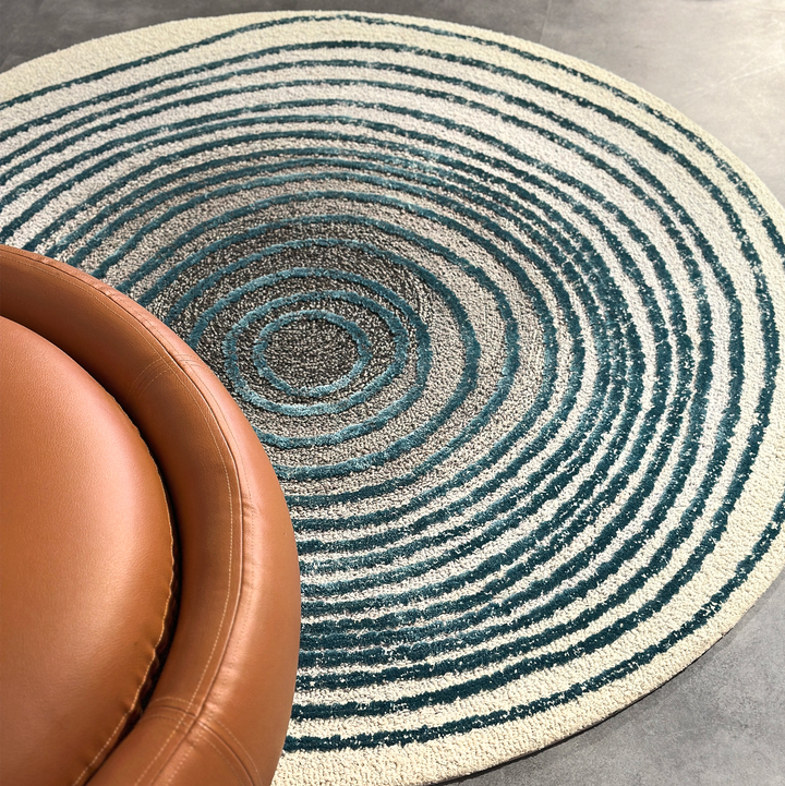 Tapis touffetés ronds faits à la main sur mesure