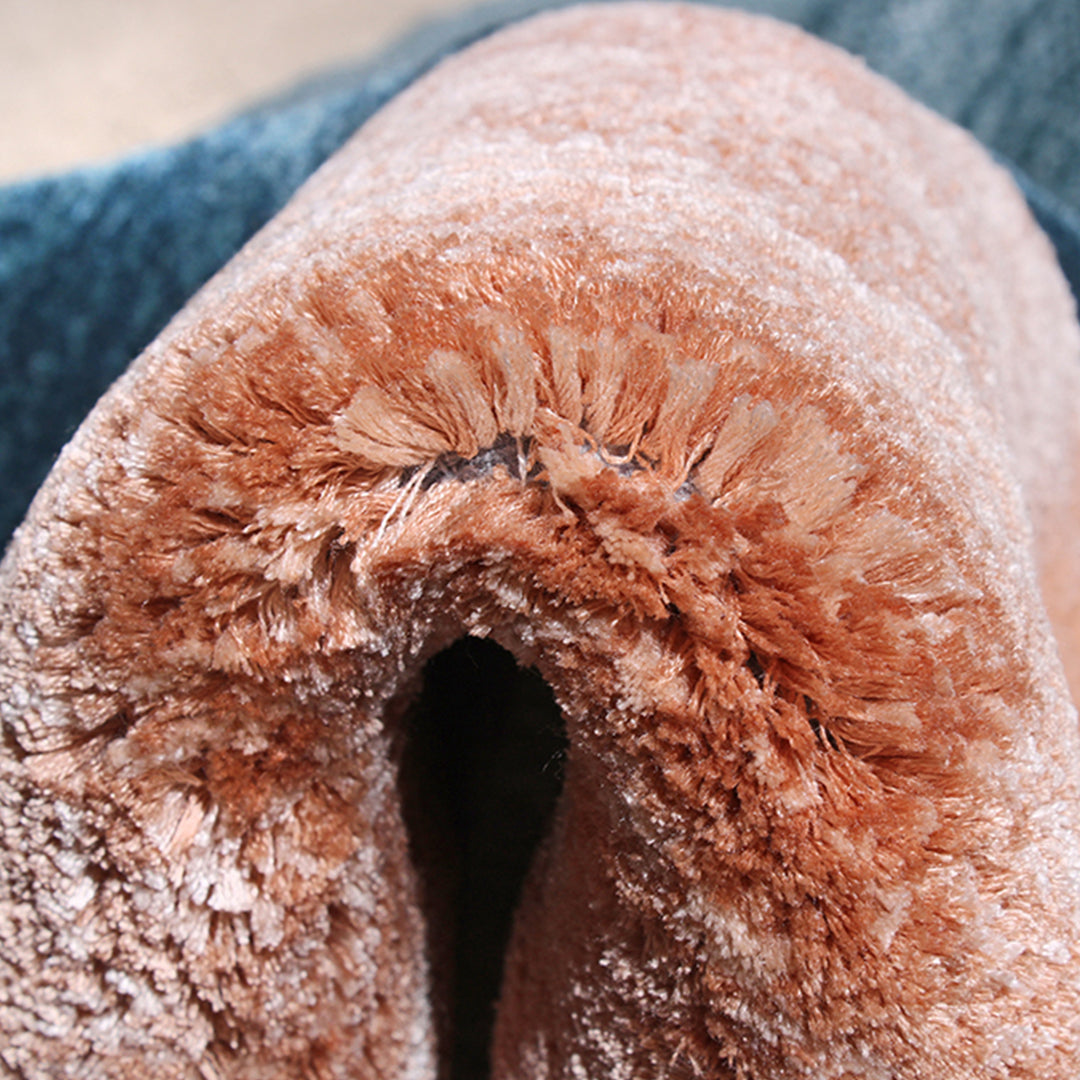 Tapis tufté sur mesure en forme de cercle fait à la main