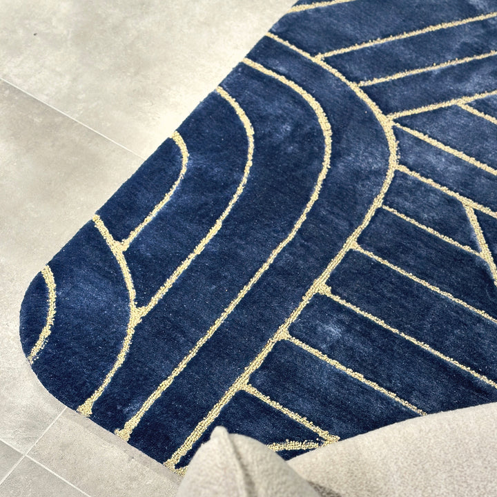 Tapis touffetés géométriques faits à la main sur mesure