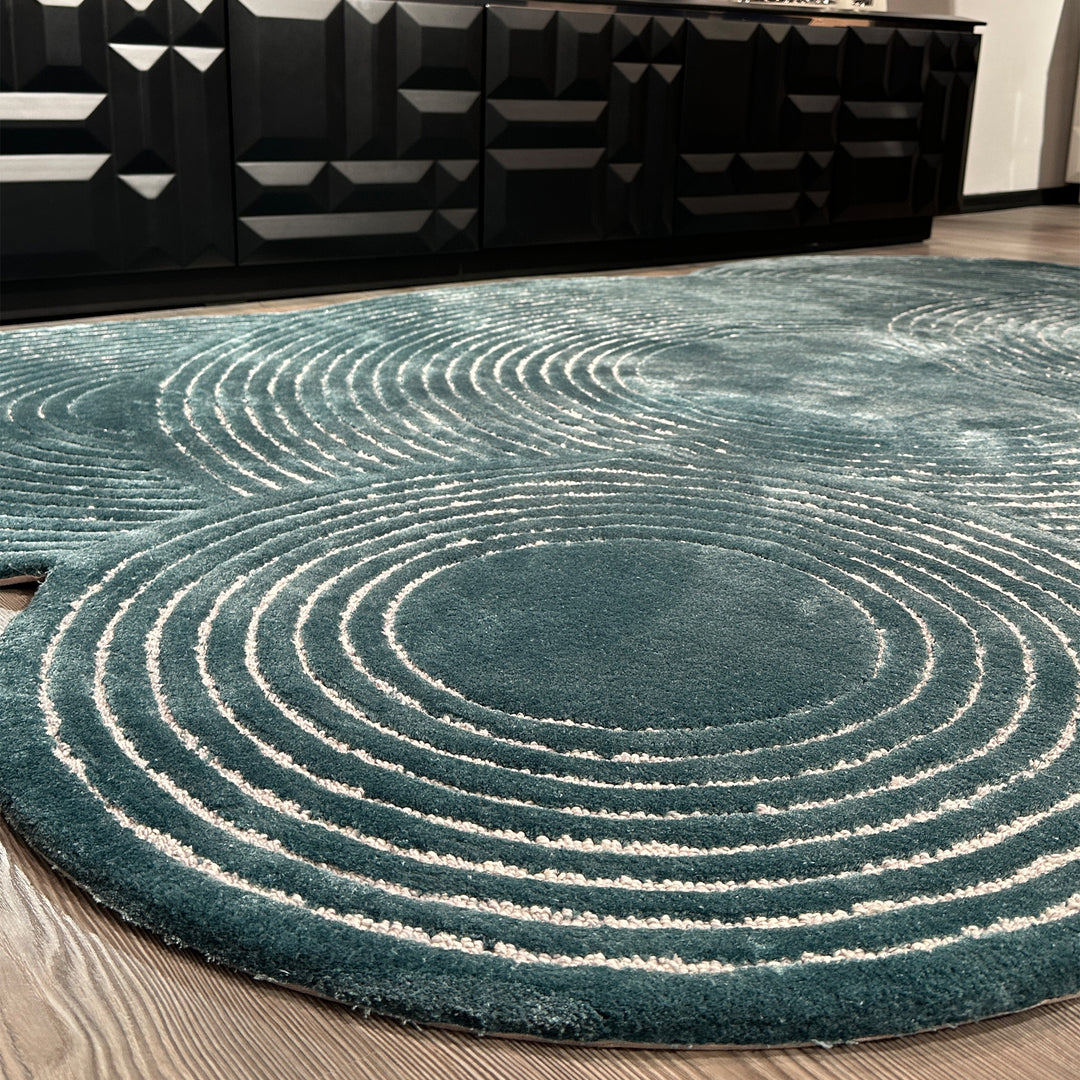 Tapis touffetés géométriques faits à la main sur mesure