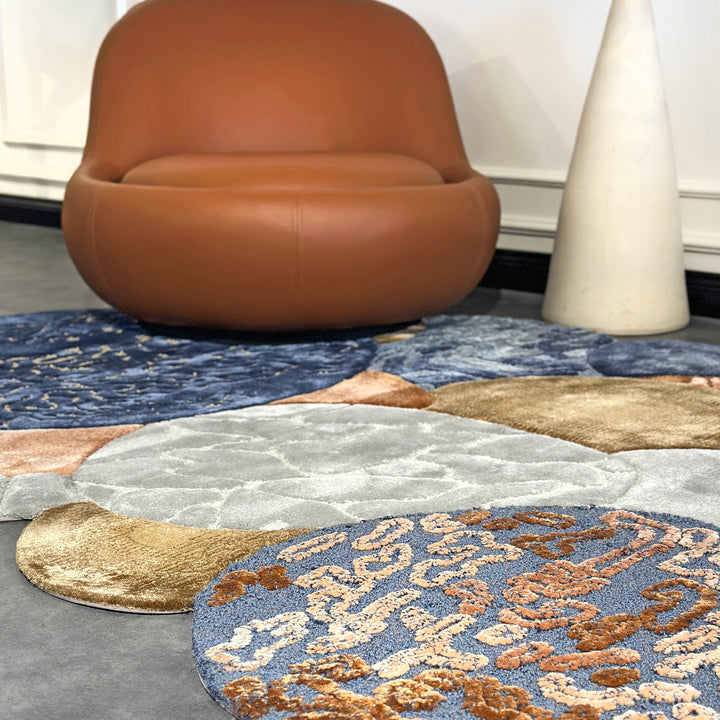 Tapis touffetés ovales faits à la main sur mesure