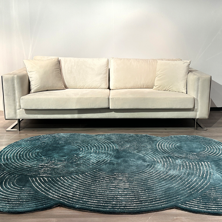 Tapis touffetés géométriques faits à la main sur mesure