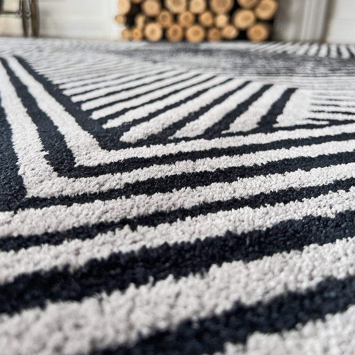 Tapis touffetés géométriques faits à la main sur mesure