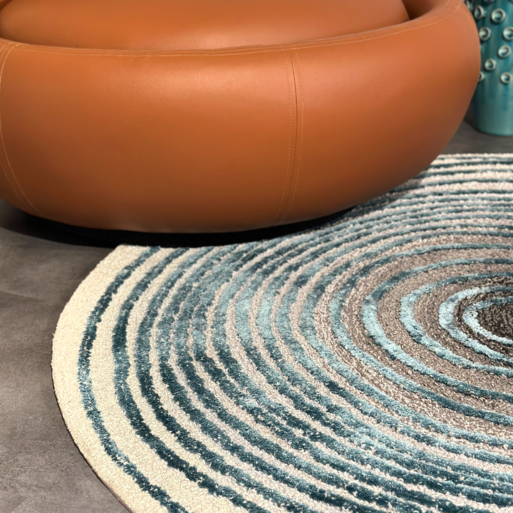 Tapis touffetés ronds faits à la main sur mesure