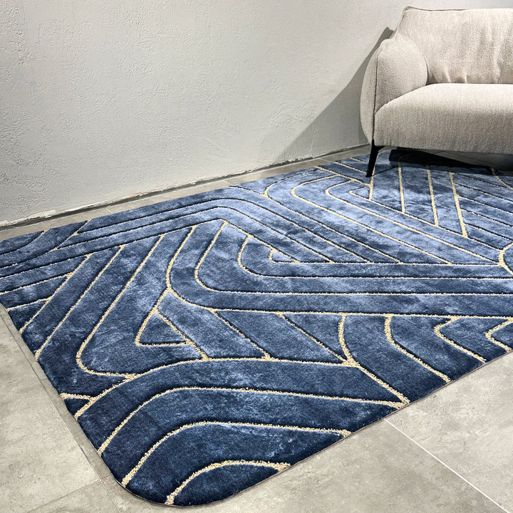 Tapis touffetés géométriques faits à la main sur mesure