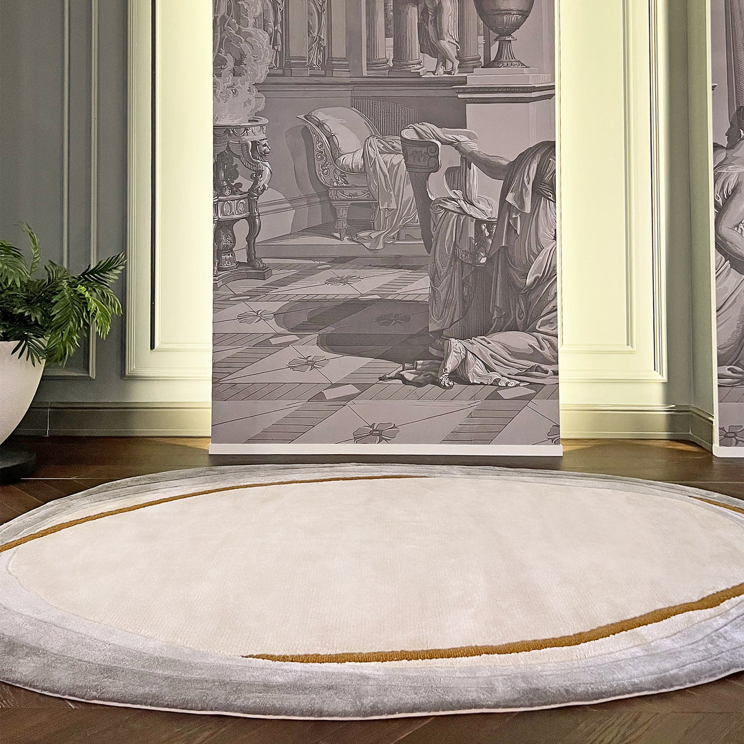 Tapis touffetés ovales faits à la main sur mesure