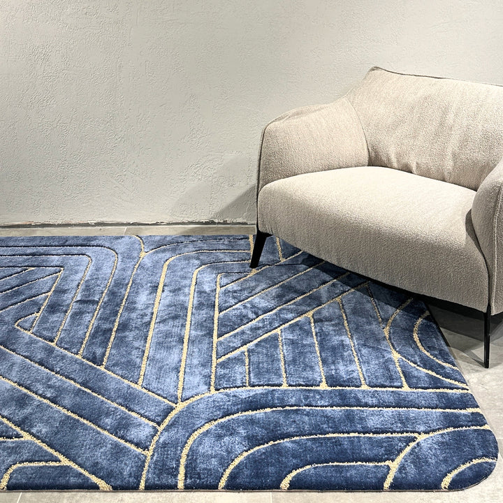 Tapis touffetés géométriques faits à la main sur mesure