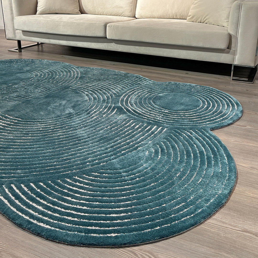 Tapis touffetés géométriques faits à la main sur mesure