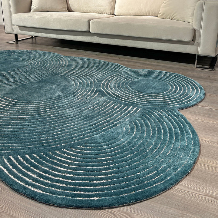 Tapis touffetés géométriques faits à la main sur mesure