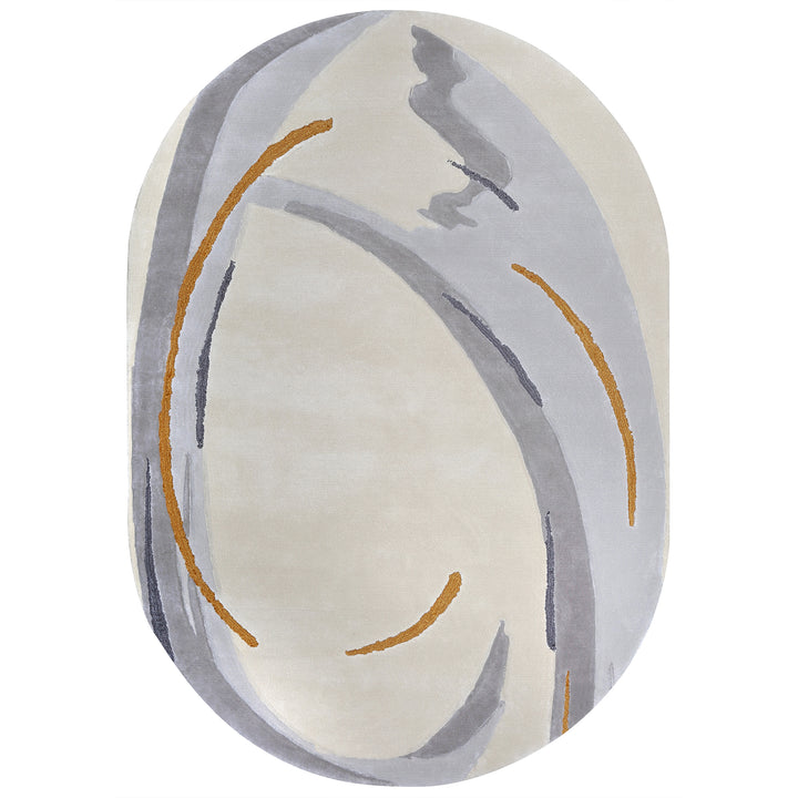 Tapis touffetés ovales faits à la main sur mesure