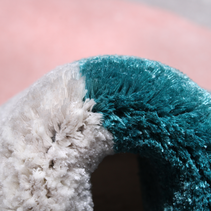 Tapis tufté sur mesure en forme de cercle fait à la main