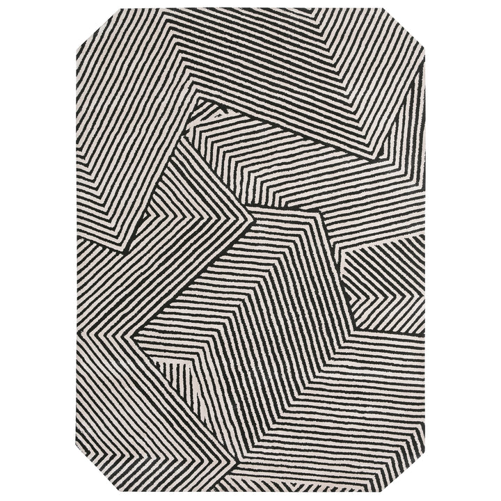 Tapis touffetés géométriques faits à la main sur mesure