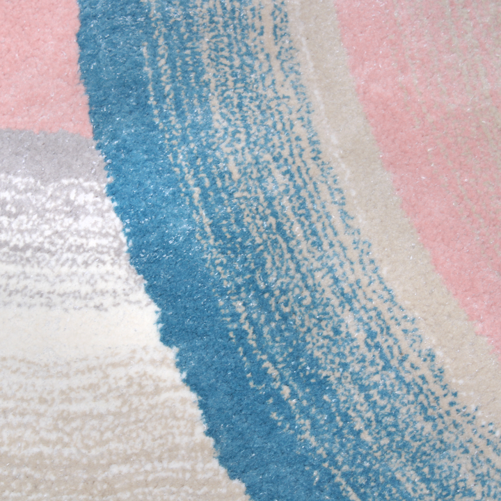 Tapis tufté sur mesure en forme de cercle fait à la main