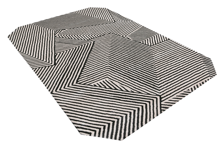 Tapis touffetés géométriques faits à la main sur mesure