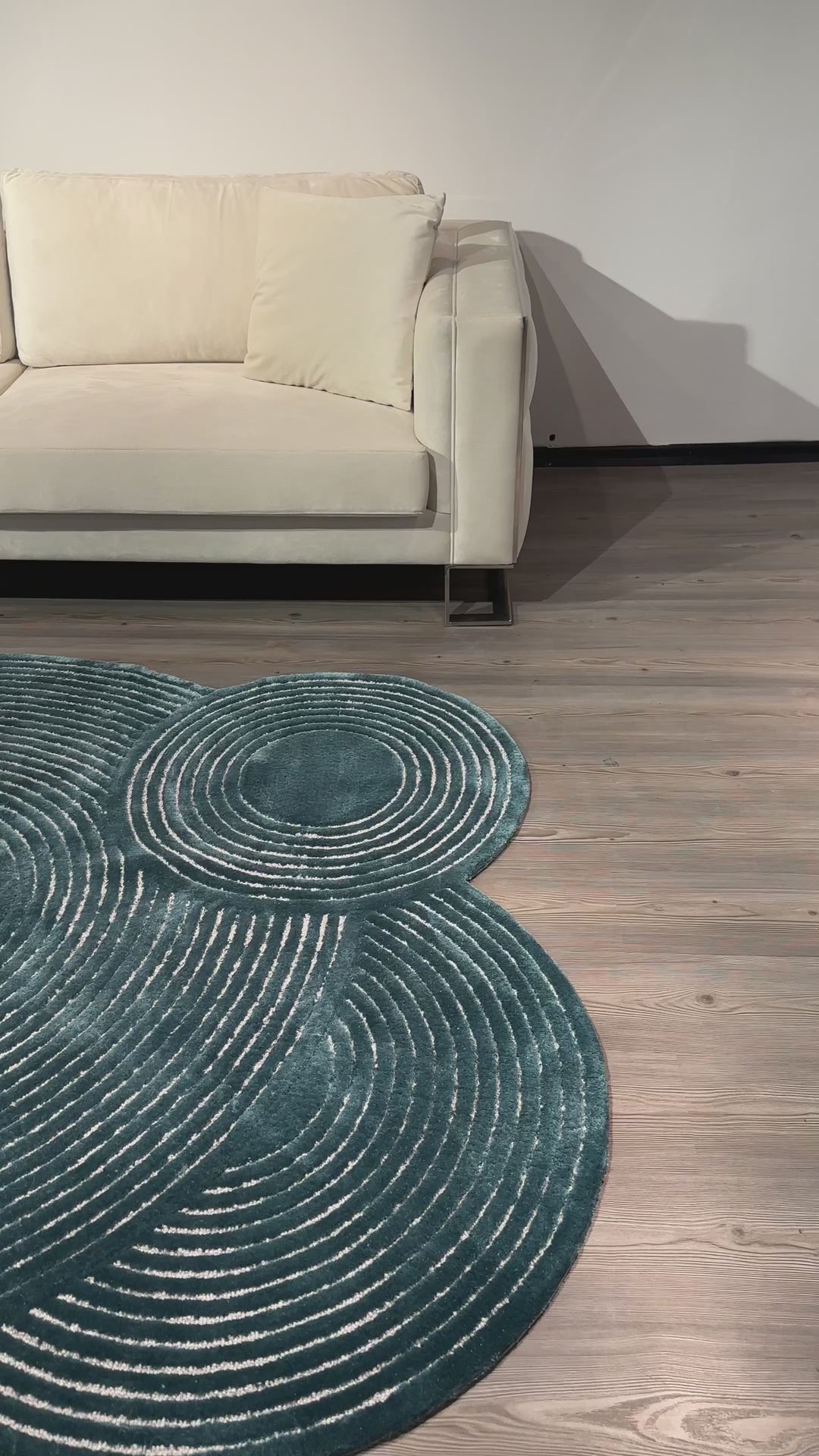Tapis touffetés géométriques faits à la main sur mesure