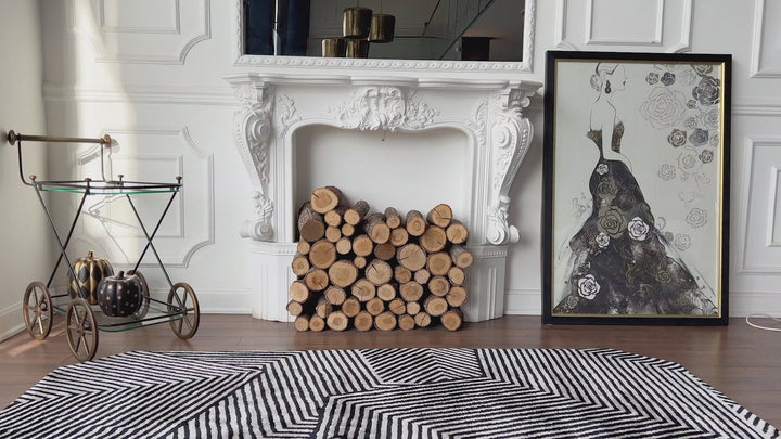 Tapis touffetés géométriques faits à la main sur mesure