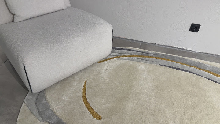 Tapis touffetés ovales faits à la main sur mesure