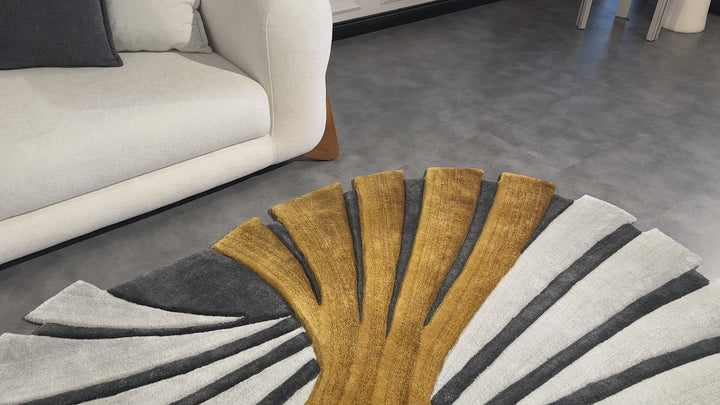 Tapis touffetés géométriques faits à la main sur mesure