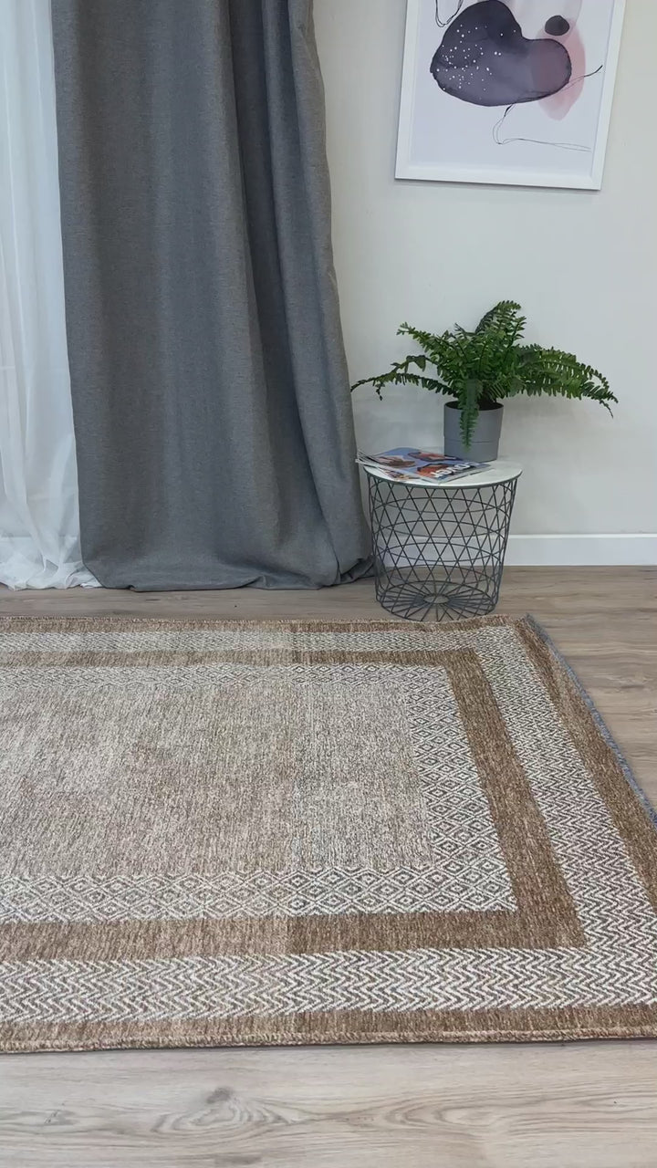 Tapis lavables scandinaves beige crème