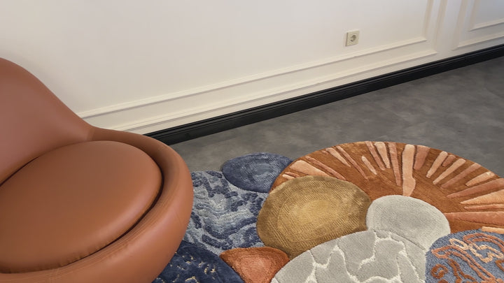 Tapis touffetés ovales faits à la main sur mesure