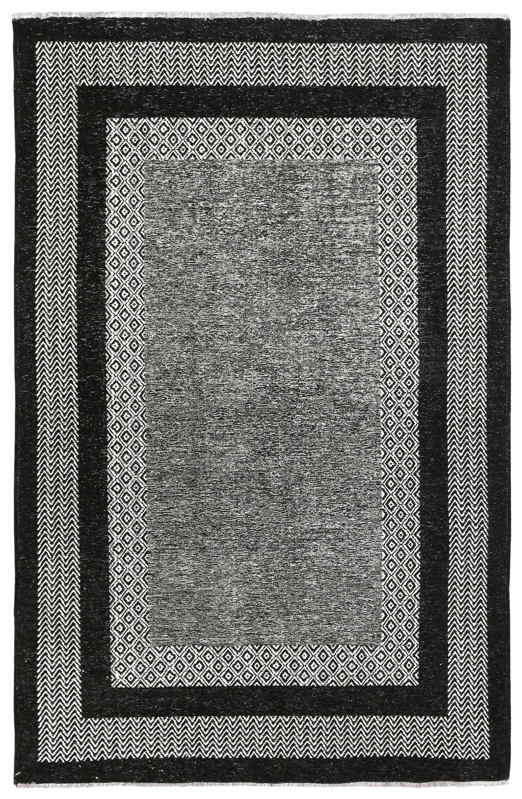 Scandinavian Black Washable Area Rugs