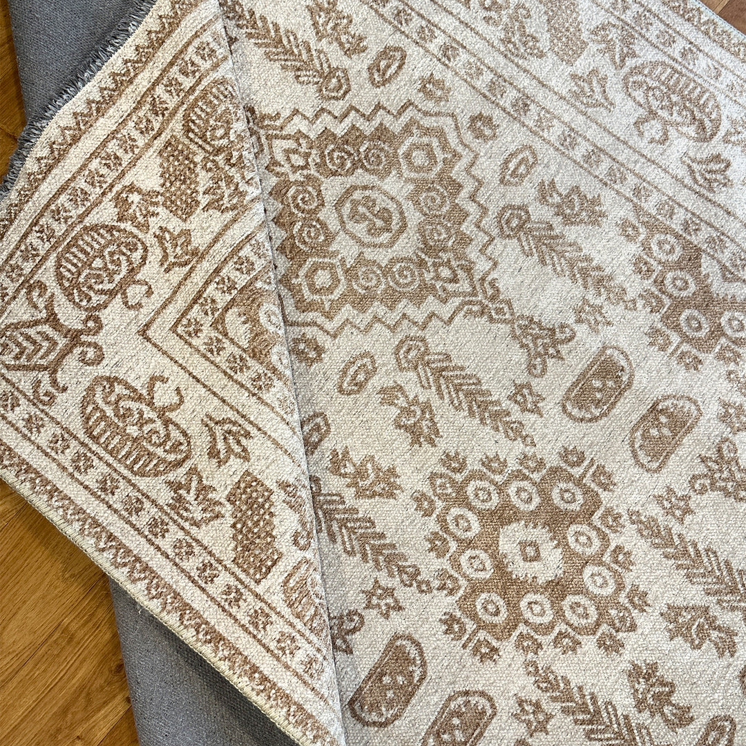 Vintage Beige Cream Washable Area Rugs
