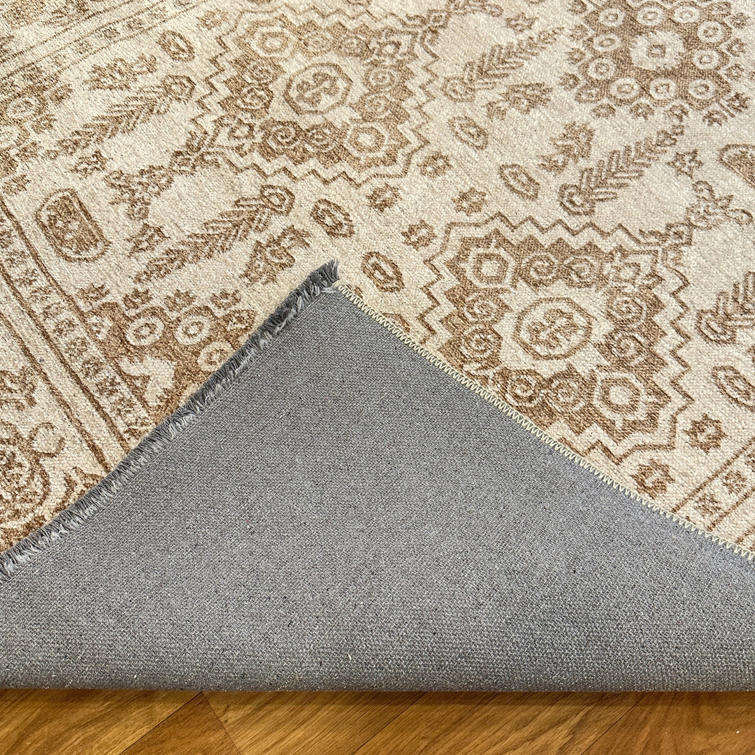 Vintage Beige Cream Washable Area Rugs