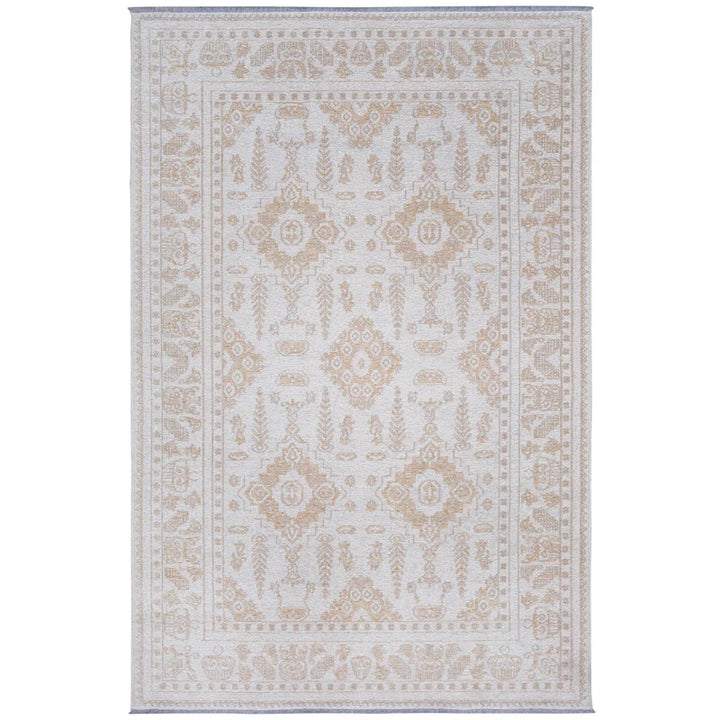 Vintage Beige Cream Washable Area Rugs