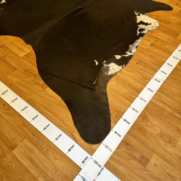 Genuine Black White Cowhide Rug 95x102