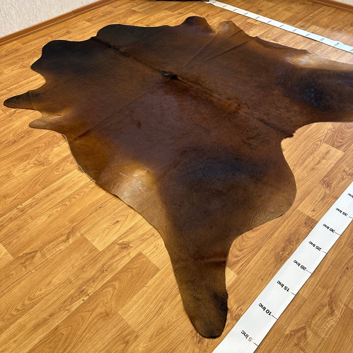 Genuine Brown Cowhide Rug 95x97