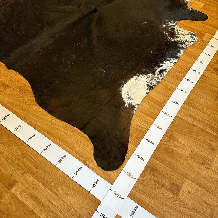 Genuine Black White Cowhide Rug 97x102