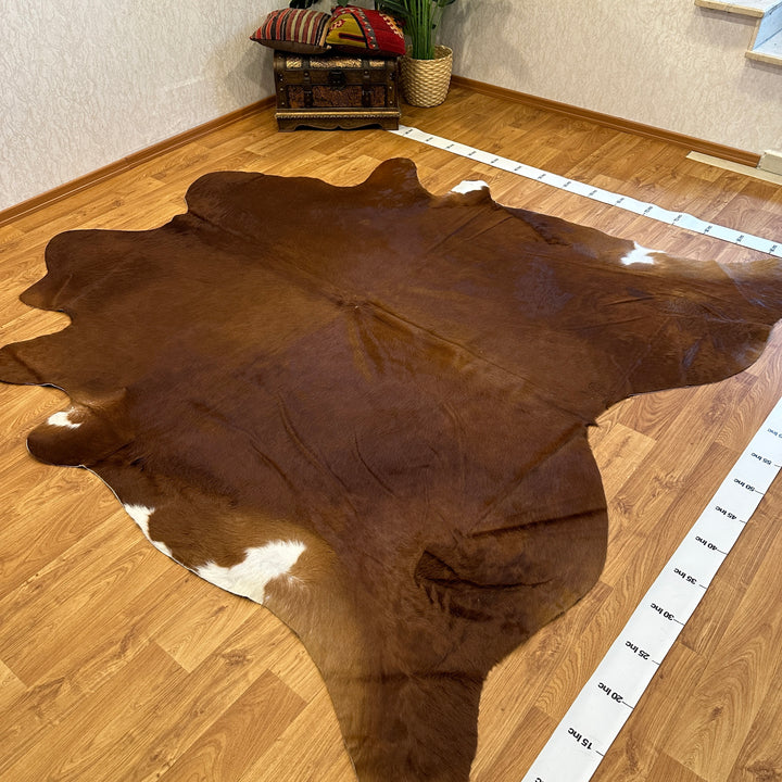 Genuine Brown Cowhide Rug 100x102