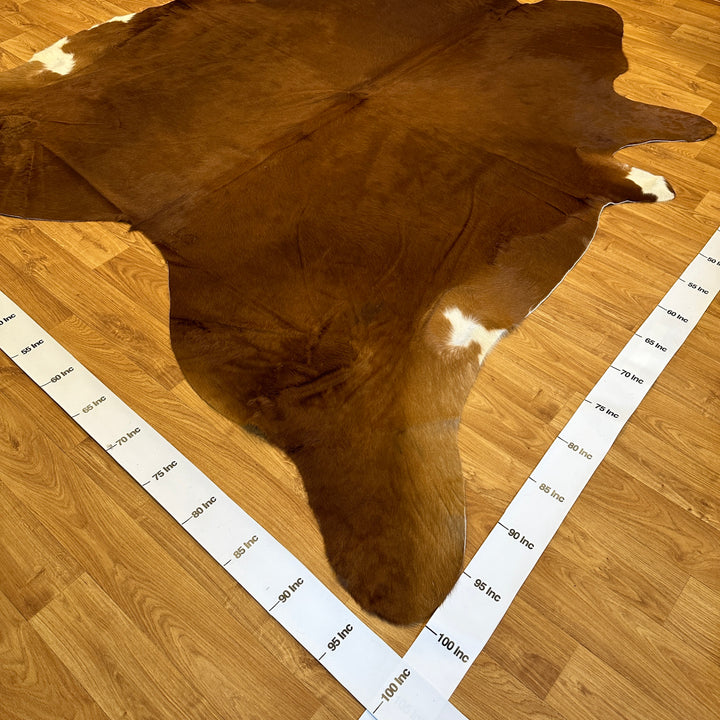 Genuine Brown Cowhide Rug 100x102