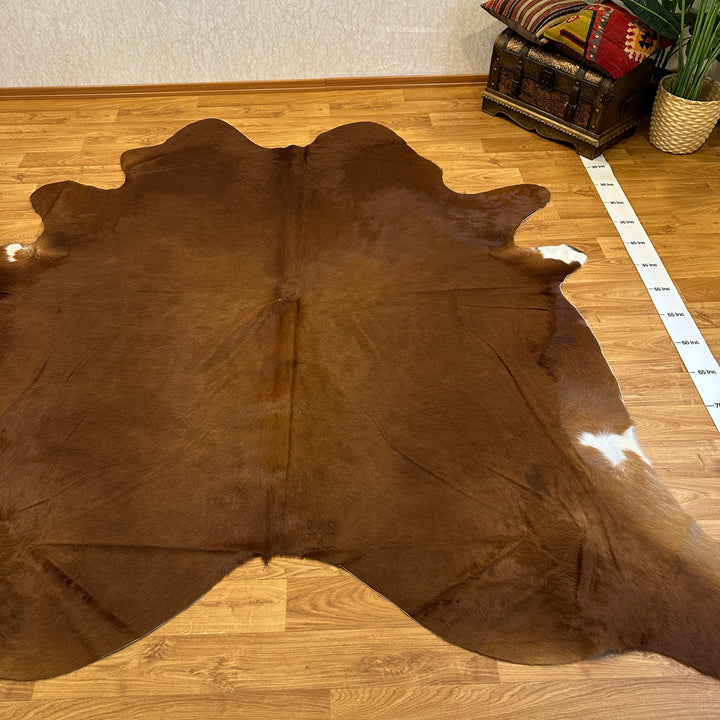 Genuine Brown Cowhide Rug 100x102