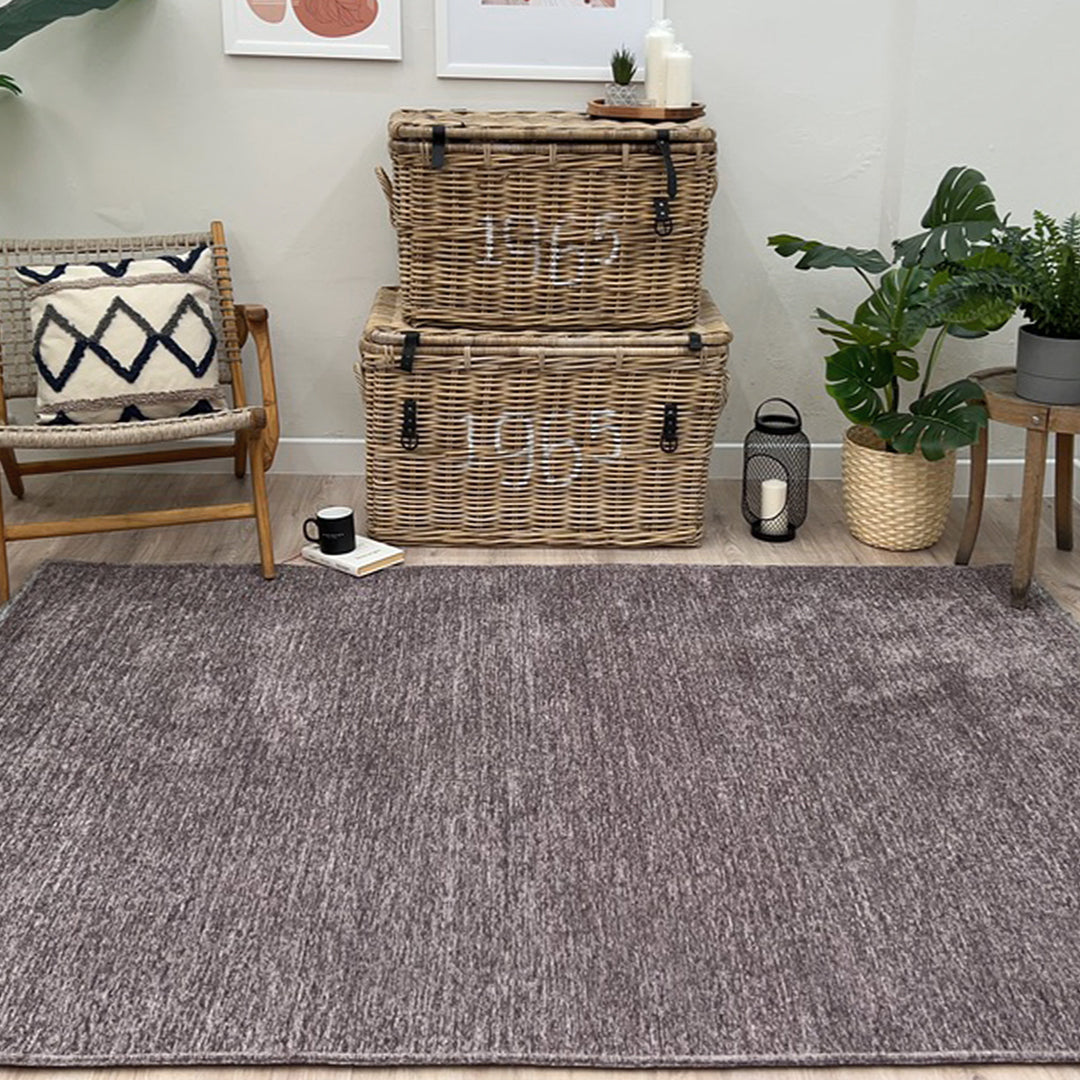 Solid Dark Gray Washable Area Rugs