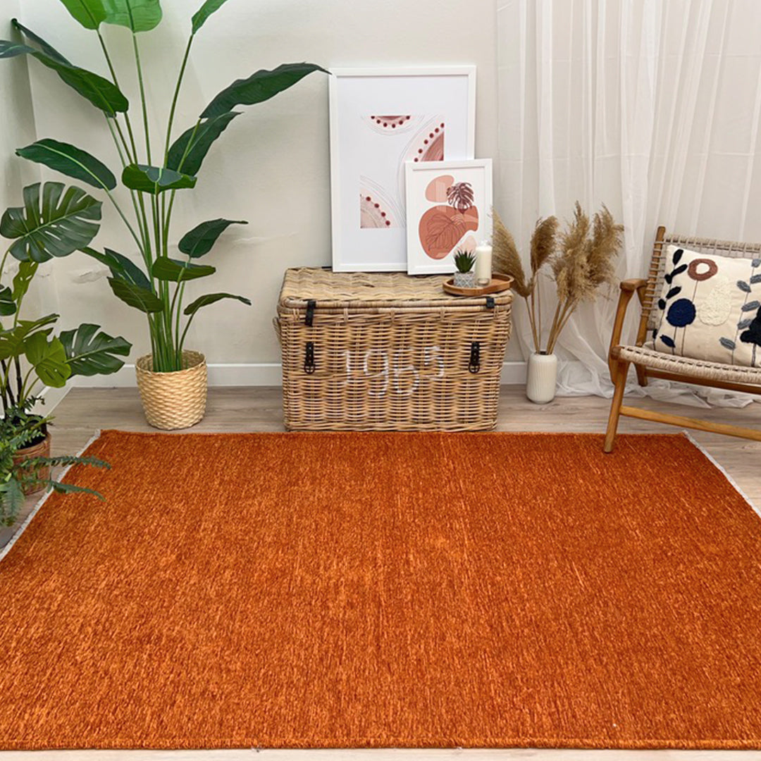 Solid Beige Washable Area Rugs