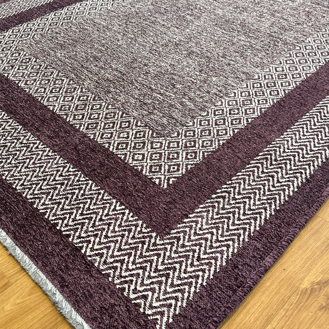 Scandinavian Purple Washable Area Rugs