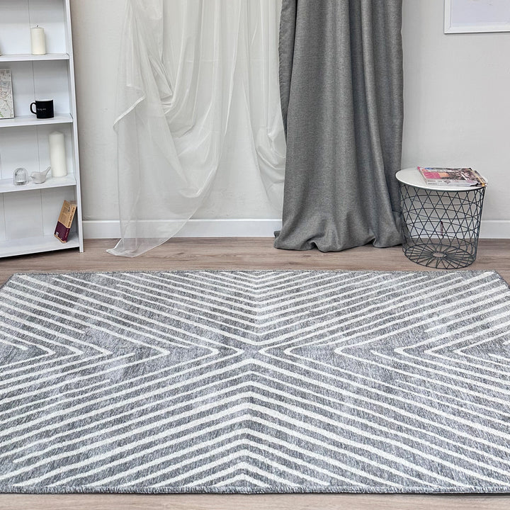 Alfa Rich gray cream area rugs are cotton, pet friendly, easy to clean, foldable and machine washable, but we recommend laundromat for large sizes! It is woven. It is odorless and lint-free. It is antibacterial and antiallergic. Alfa Rich area rugs have a low pile (0.50 inches). But wait, there's more! We're also offering FREE SHIPPING, making it even easier for you to bring a touch of timeless charm into your home.