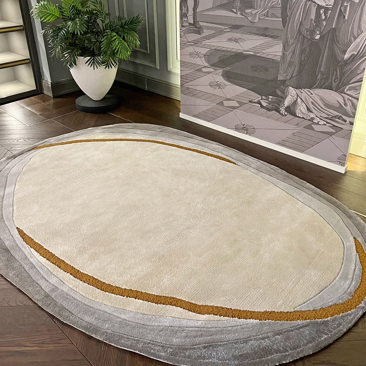 Handmade Custom Oval Bespoke Tufted Rugs