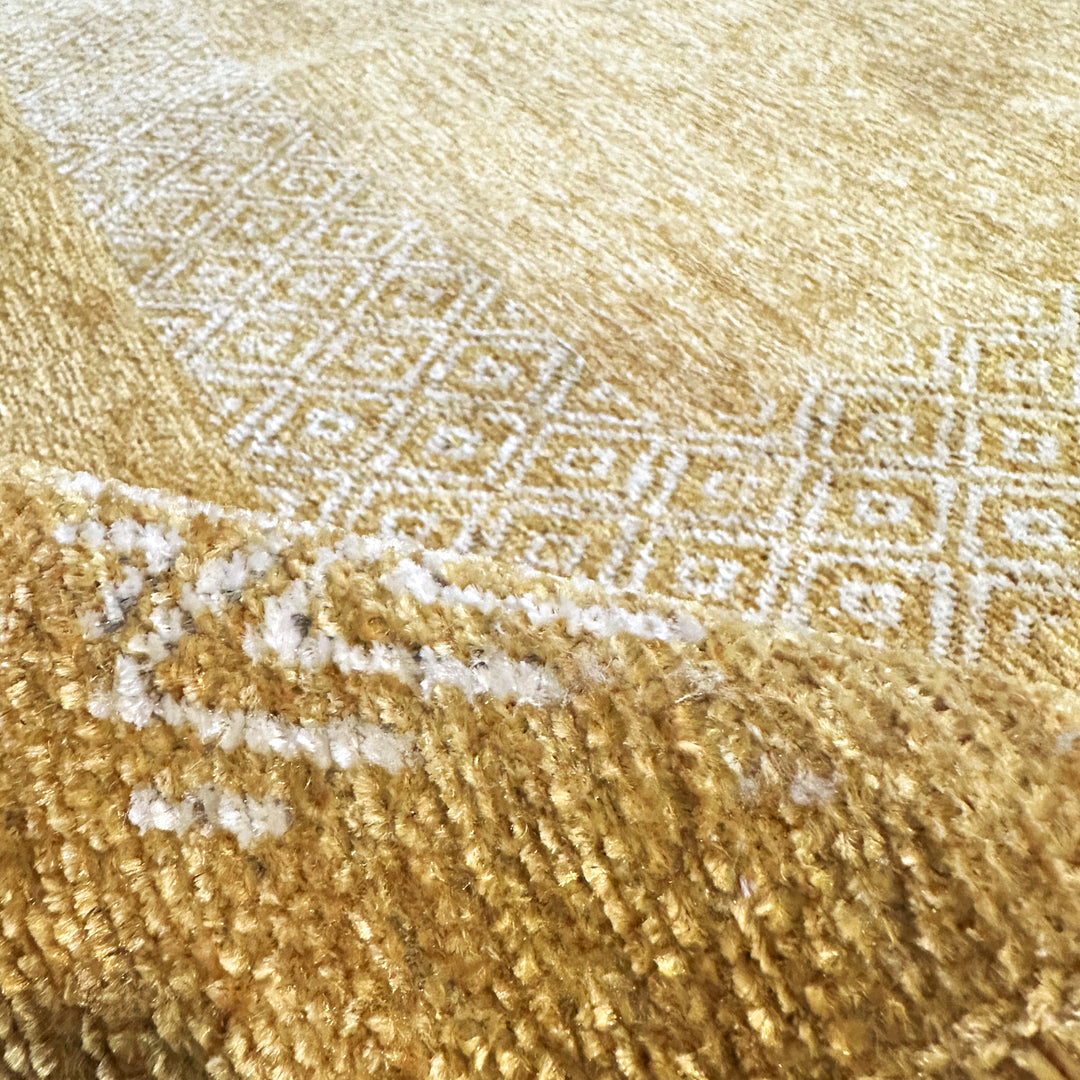 Scandinavian Amber Gold Washable Area Rugs