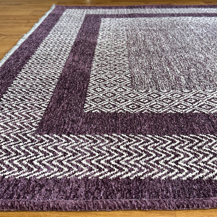 Scandinavian Purple Washable Area Rugs