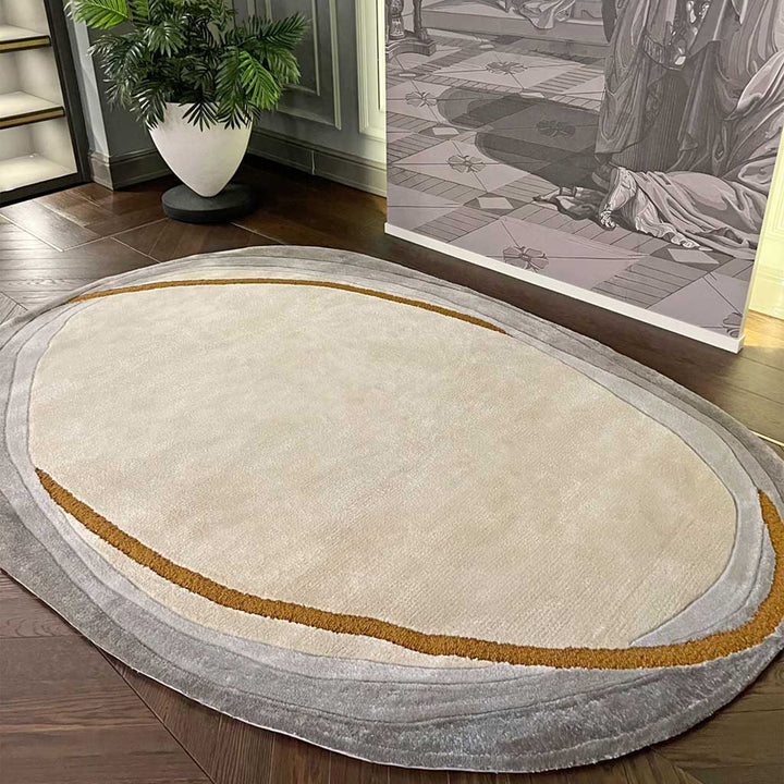 Handmade Custom Oval Bespoke Tufted Rugs