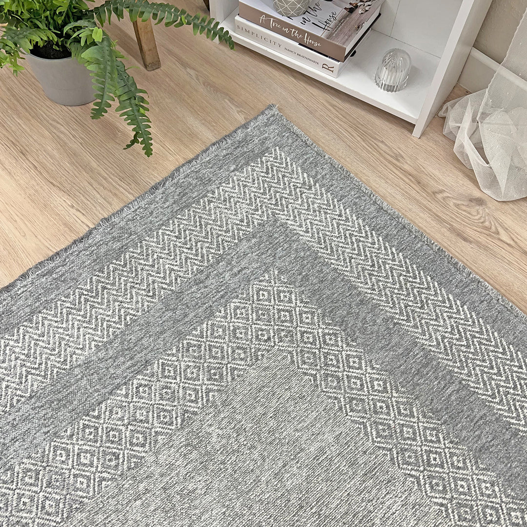 Scandinavian Light Gray Washable Area Rugs