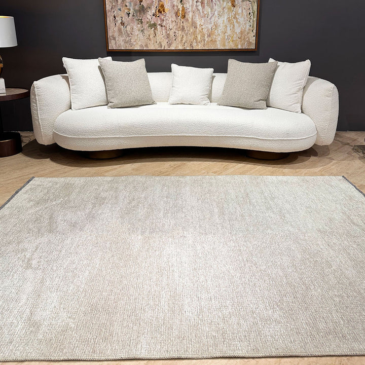 Solid Beige Washable Area Rugs