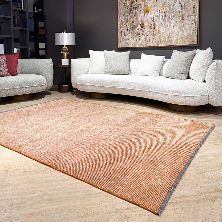 Solid Orange Washable Area Rugs