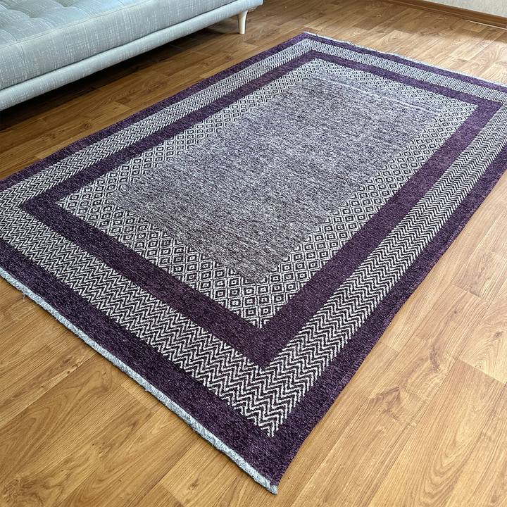 Scandinavian Purple Washable Area Rugs