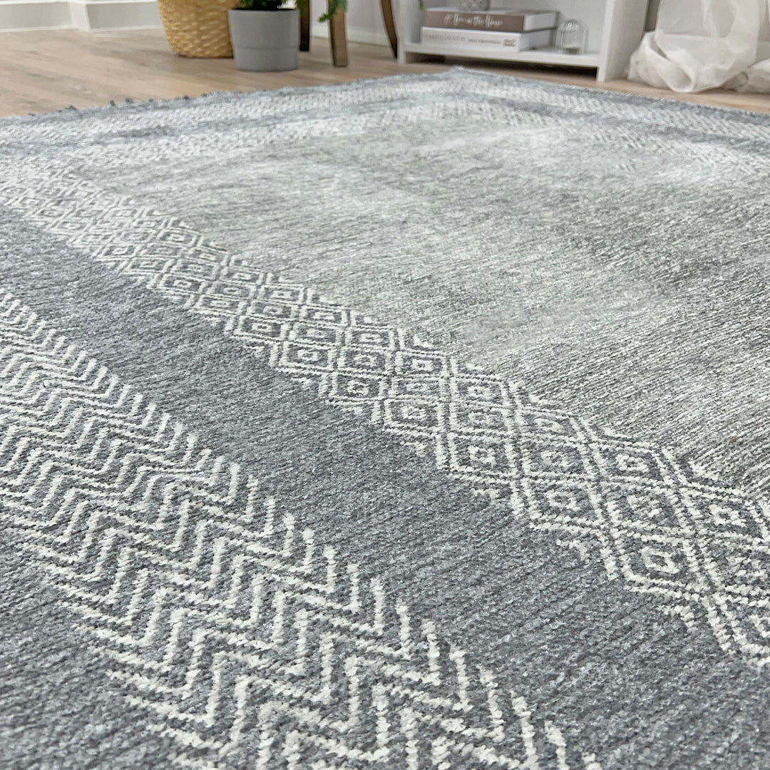 Scandinavian Light Gray Washable Area Rugs