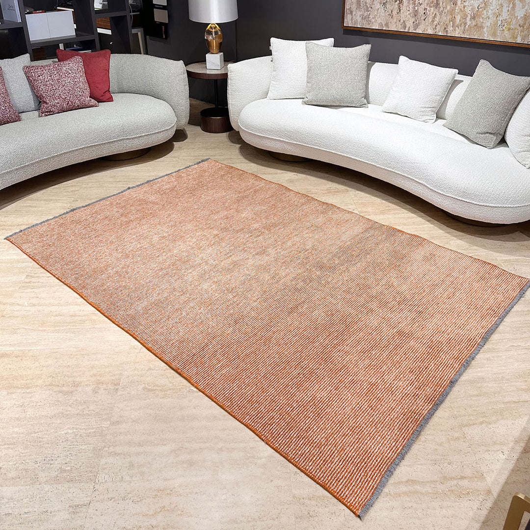 Solid Orange Washable Area Rugs